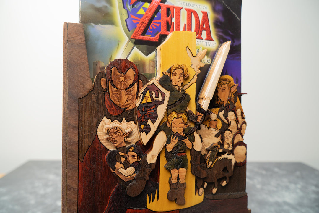 Wooden  Zelda Ocarina of Time guide holder