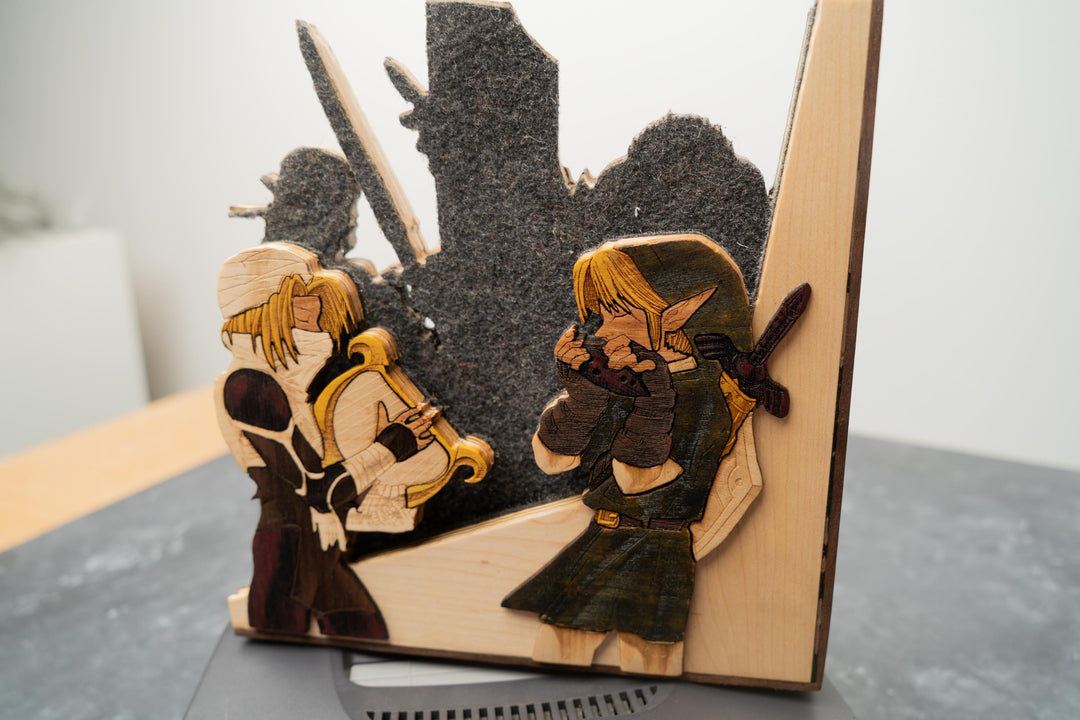 Wooden  Zelda Ocarina of Time guide holder