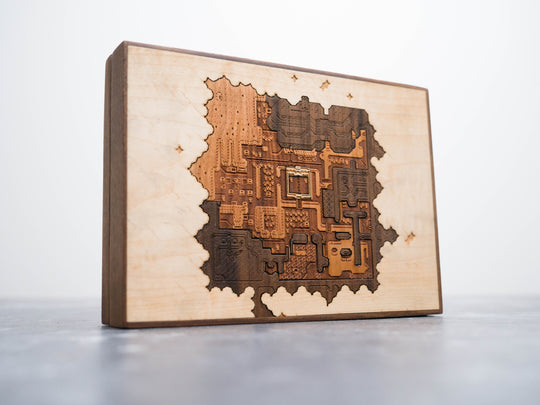 Wooden Zelda Link to the Past SNES Cartridge holder