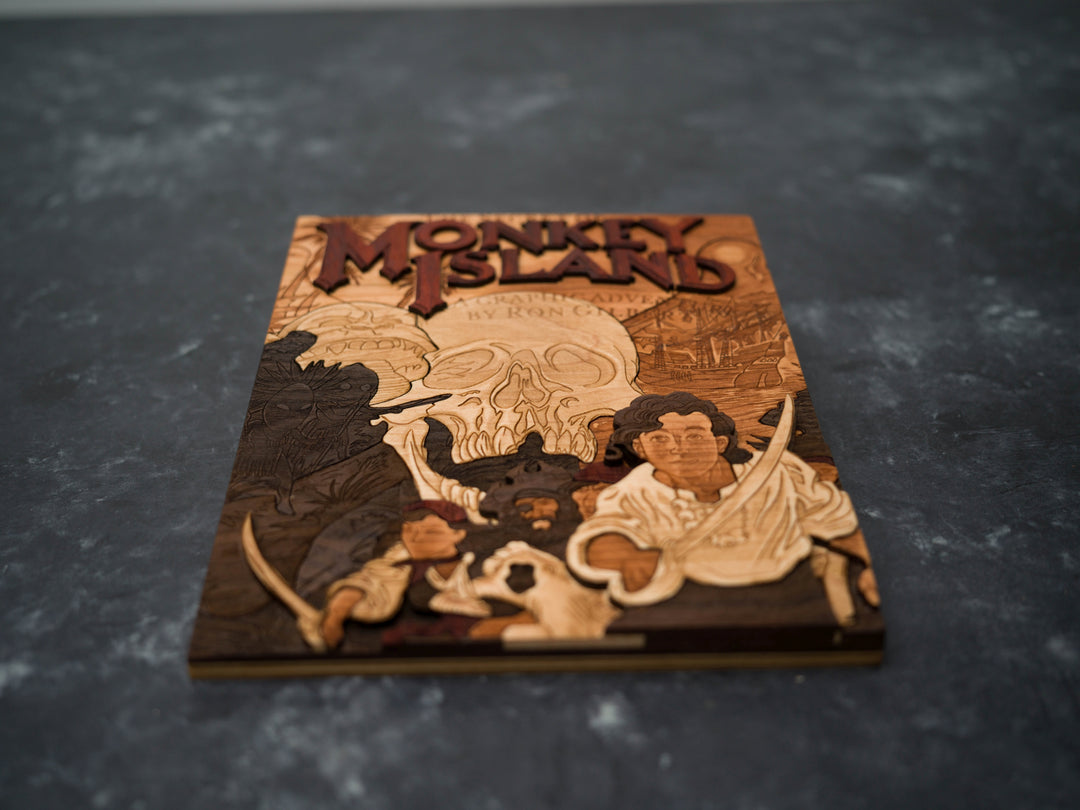 Wooden The Curse of Monkey Island PC Game print replica