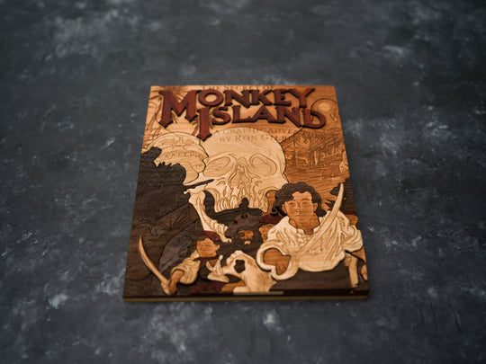 Wooden The Curse of Monkey Island PC Game print replica