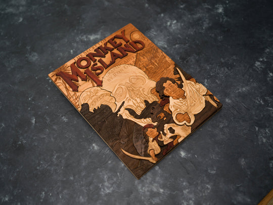 Wooden The Curse of Monkey Island PC Game print replica