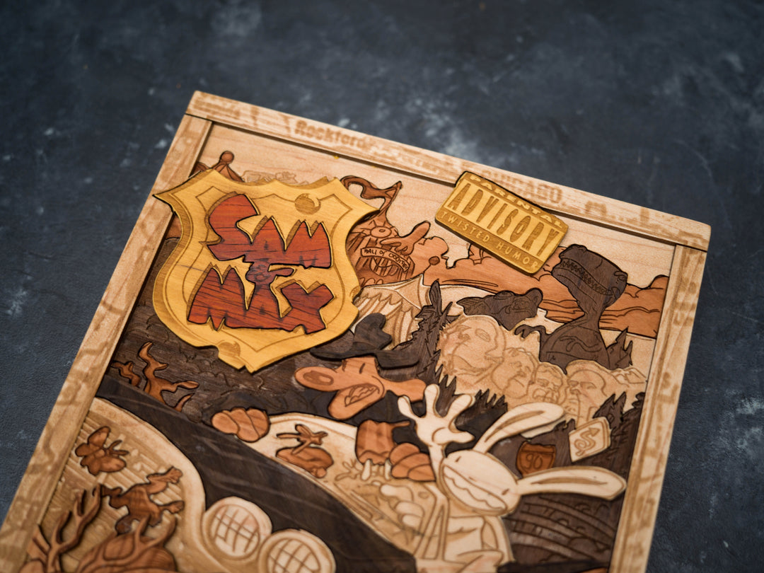 Wooden Sam and Max Hit the Road PC Game print replica