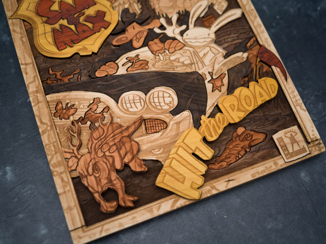 Wooden Sam and Max Hit the Road PC Game print replica