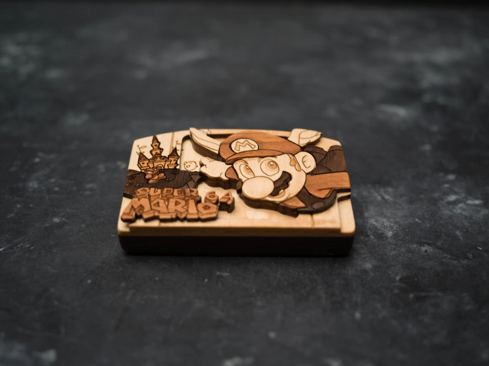 Wooden Mario 64 replica / N64 Cartridge Replica