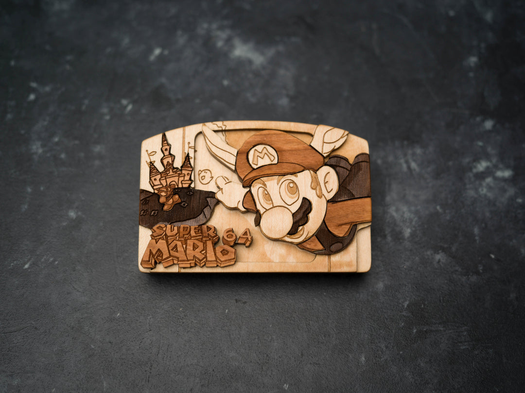 Wooden Mario 64 replica / N64 Cartridge Replica