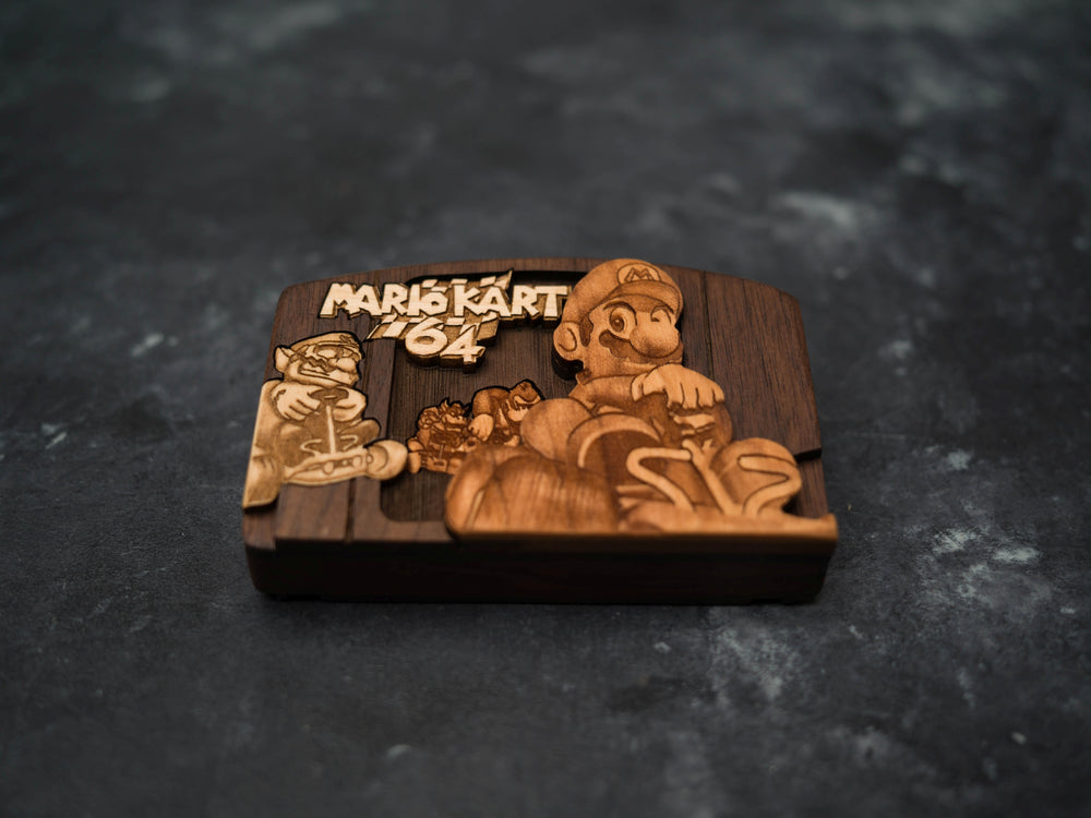 Wooden Mario Kart 64 replica / N64 Cartridge Replica