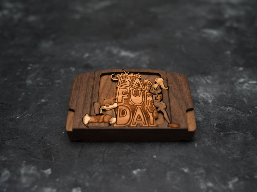 Wooden Conker's Bad Fur Day Nintendo 64 / N64 Cartridge Replica
