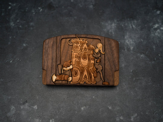 Wooden Conker's Bad Fur Day Nintendo 64 / N64 Cartridge Replica