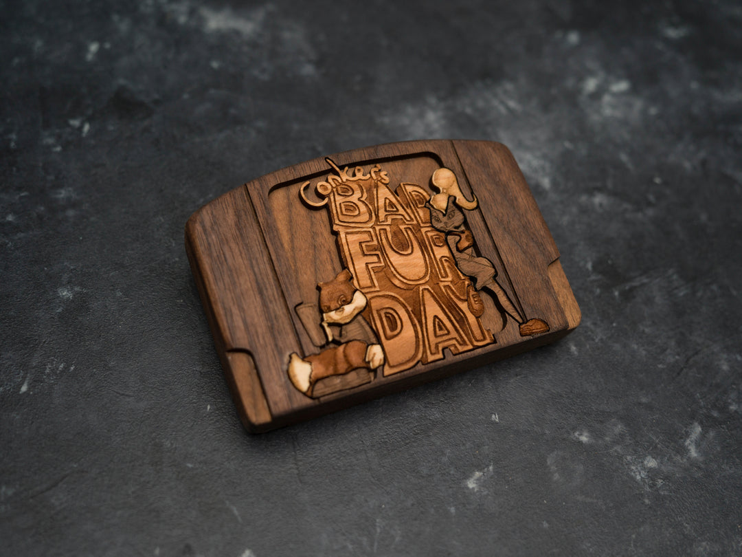Wooden Conker's Bad Fur Day Nintendo 64 / N64 Cartridge Replica