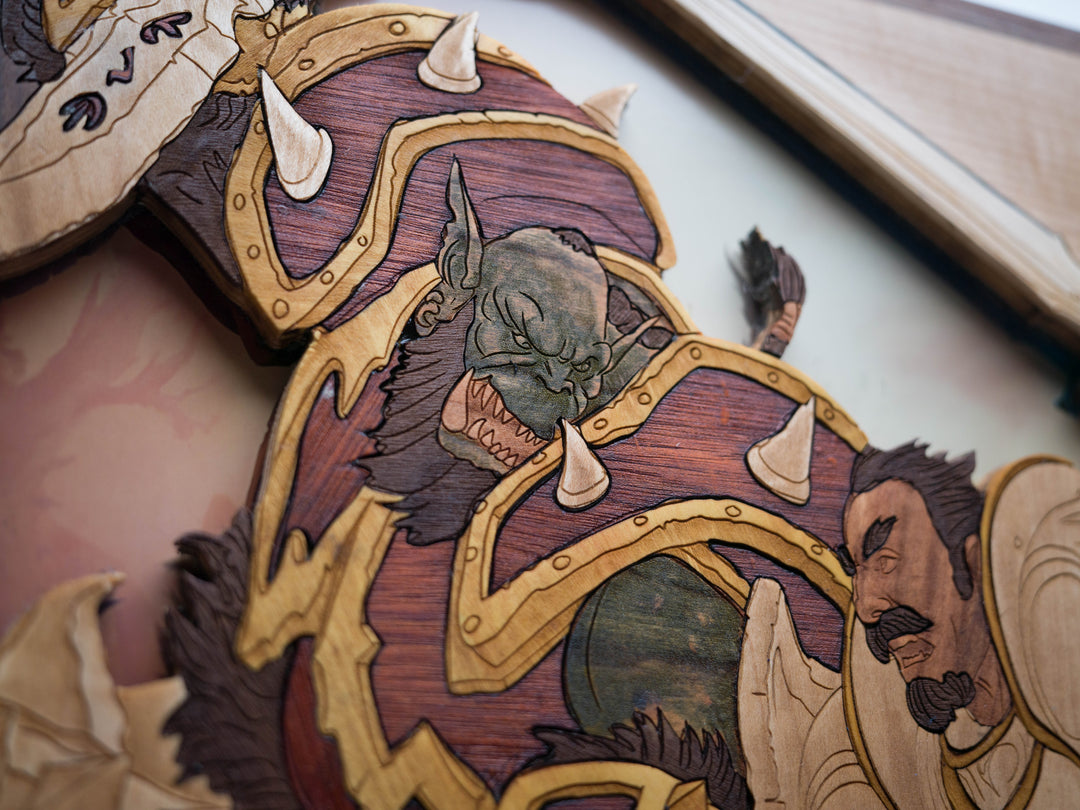Wooden World of Warcraft Vinyl Sleeve