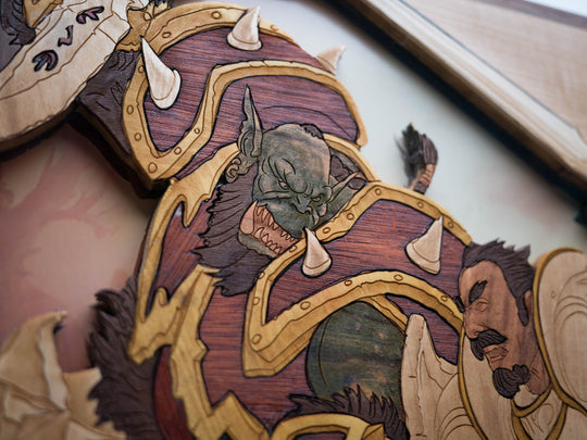Wooden World of Warcraft Vinyl Sleeve
