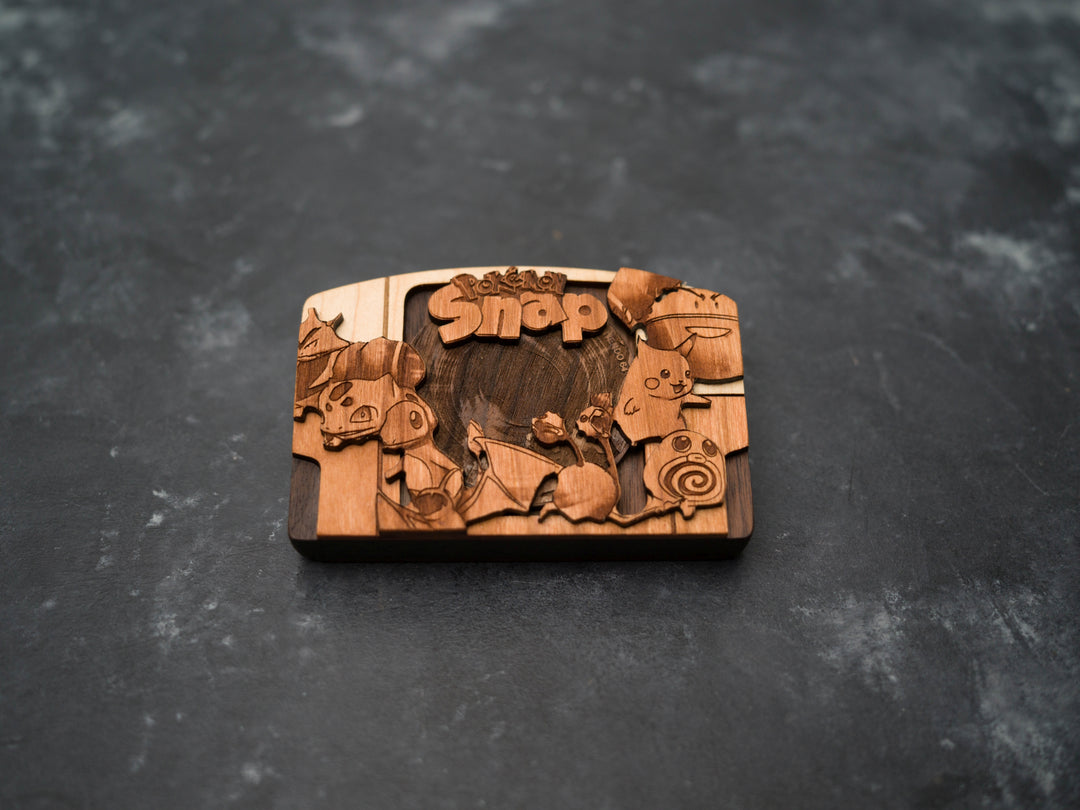 Wooden Pokemon Snap replica / N64 Cartridge Replica