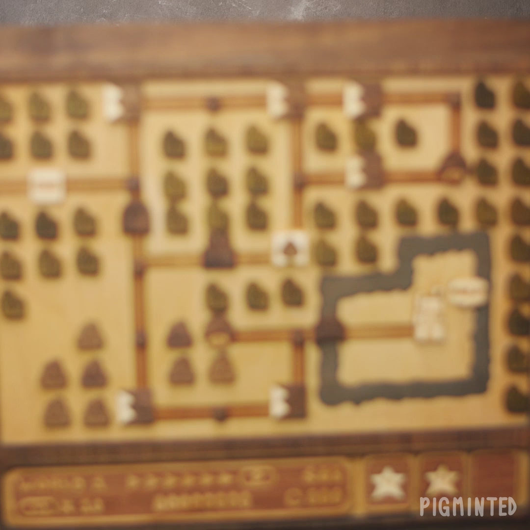 Wooden Mario Bros 3 level print