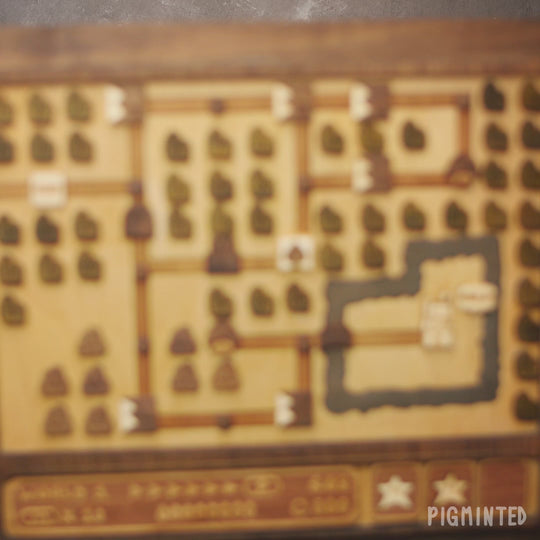 Wooden Mario Bros 3 level print