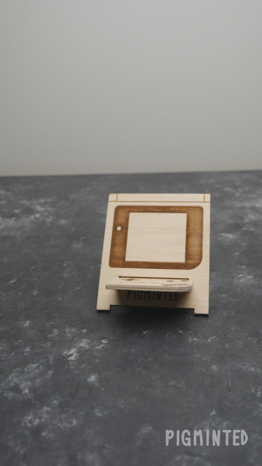 Wooden Pokemon Red Gameboy Cartridge holder