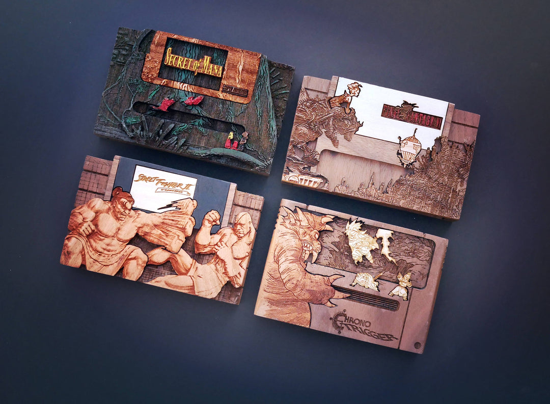 Custom wooden Super Nintendo / SNES Cartridge