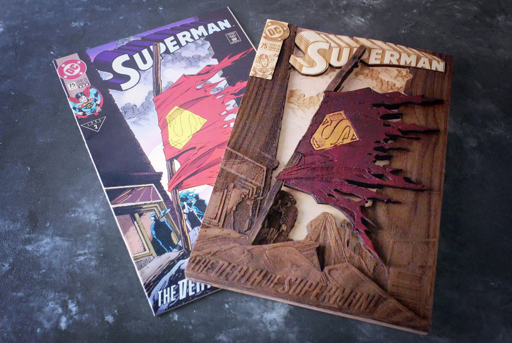 Death of Superman Comic Cover Replica