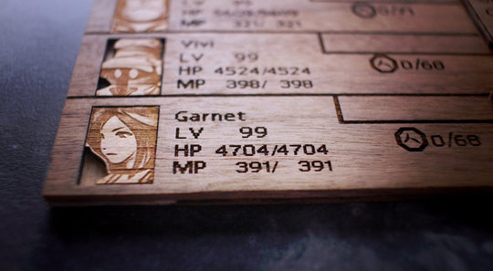 Custom Wooden Final Fantasy 9 menu screen with characters you can pick