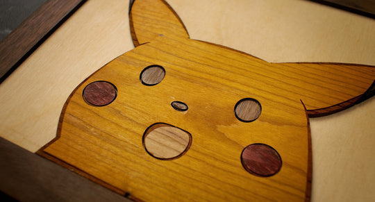 Wooden Shocked Pikachu meme